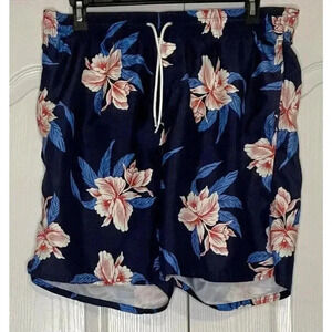 Old Navy Swim Trunks Mesh Lined Men’s XL Blue Floral Beach Summer Wear‎ See Note
